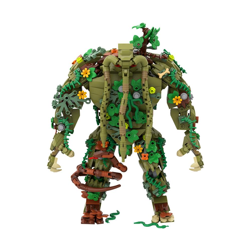 Gobricks MOC Malveled Man-Thing Ted Building Blocks Movies Werewolf DIY Model Brick Humanoid Mutate Swamp Monster Toy Gift