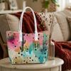Fashion Abstract Print Tote Bag Large Capacity Casual Daily Outdoor Use Shopping Shoulder Handbag For Women