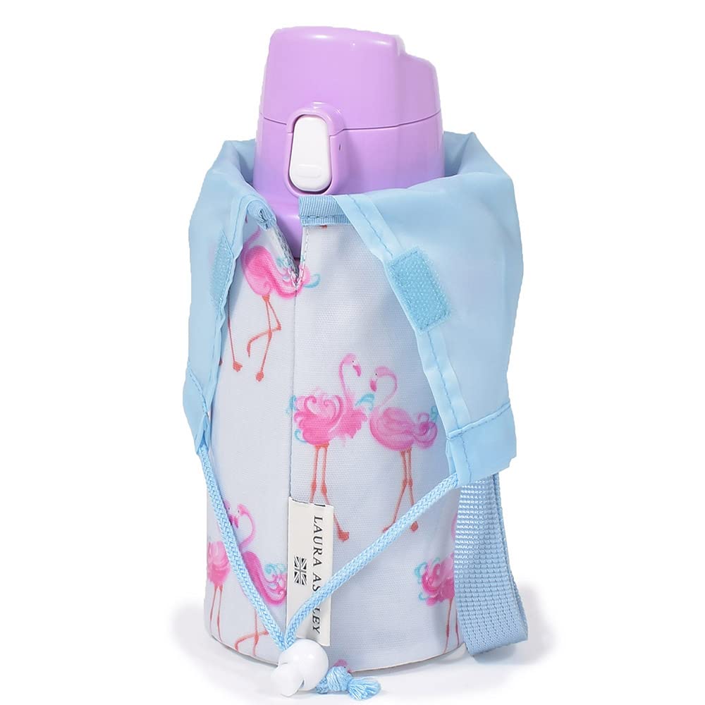 LAURA ASHLEY Чехол для бутылки с водой для девочек и детей, чехол-держатель, маленький размер, на плечо, красивый фламинго N7322300