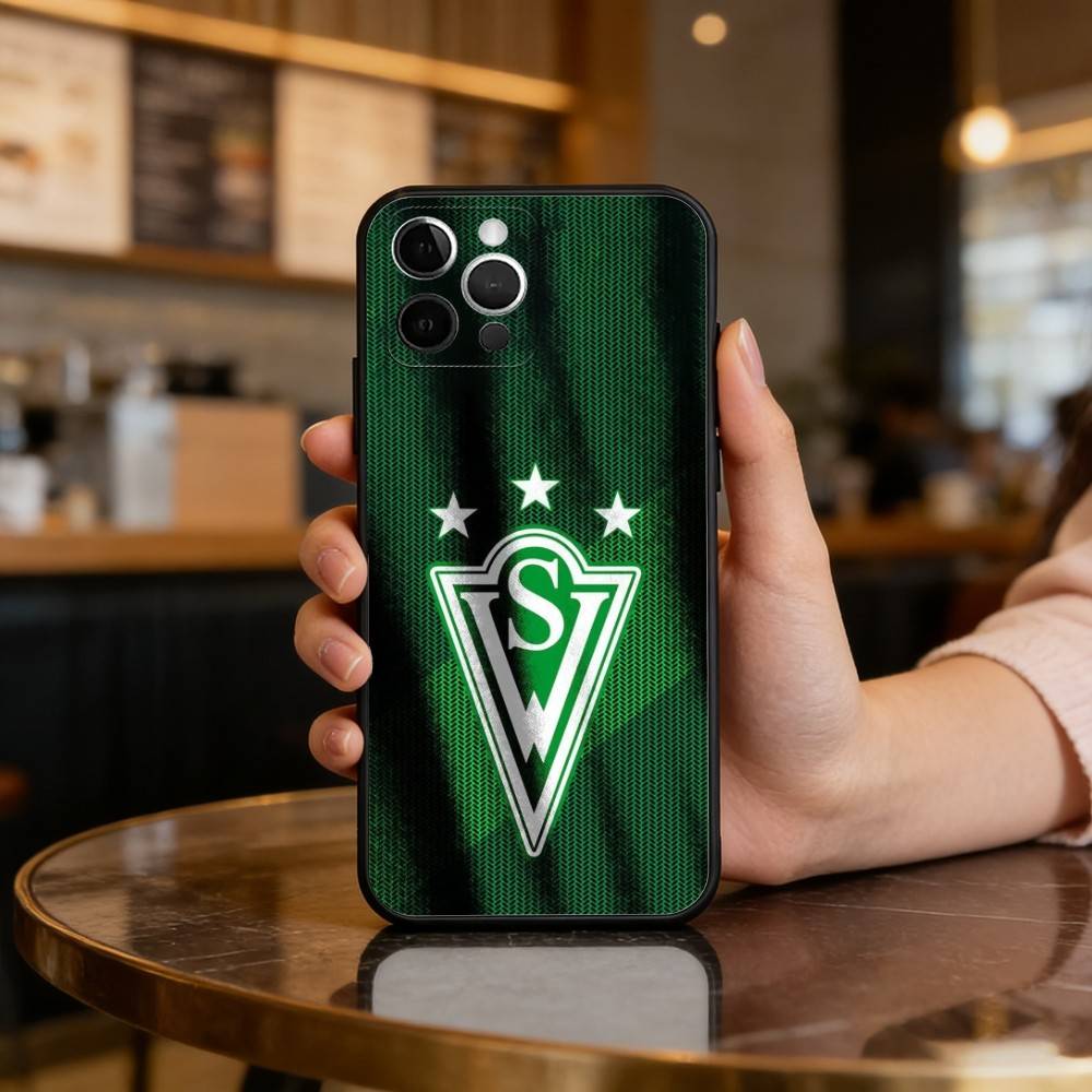 S-Santiago W-Wanderers 1892 Мягкий Силиконовый Черный Чехол, Чехол для Телефона Для iPhone 17,16,15,14,13,12,11 Plus,Pro Max,XS