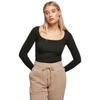 Body À Manches Longues Femme Urban Classics Organic - Noir - S