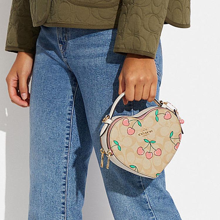 Coach Сумка-тоут 16 Classic Monogram на молнии из покрытого канваса и кожи Маленькая женская сумка Хаки CE653-IMOT4