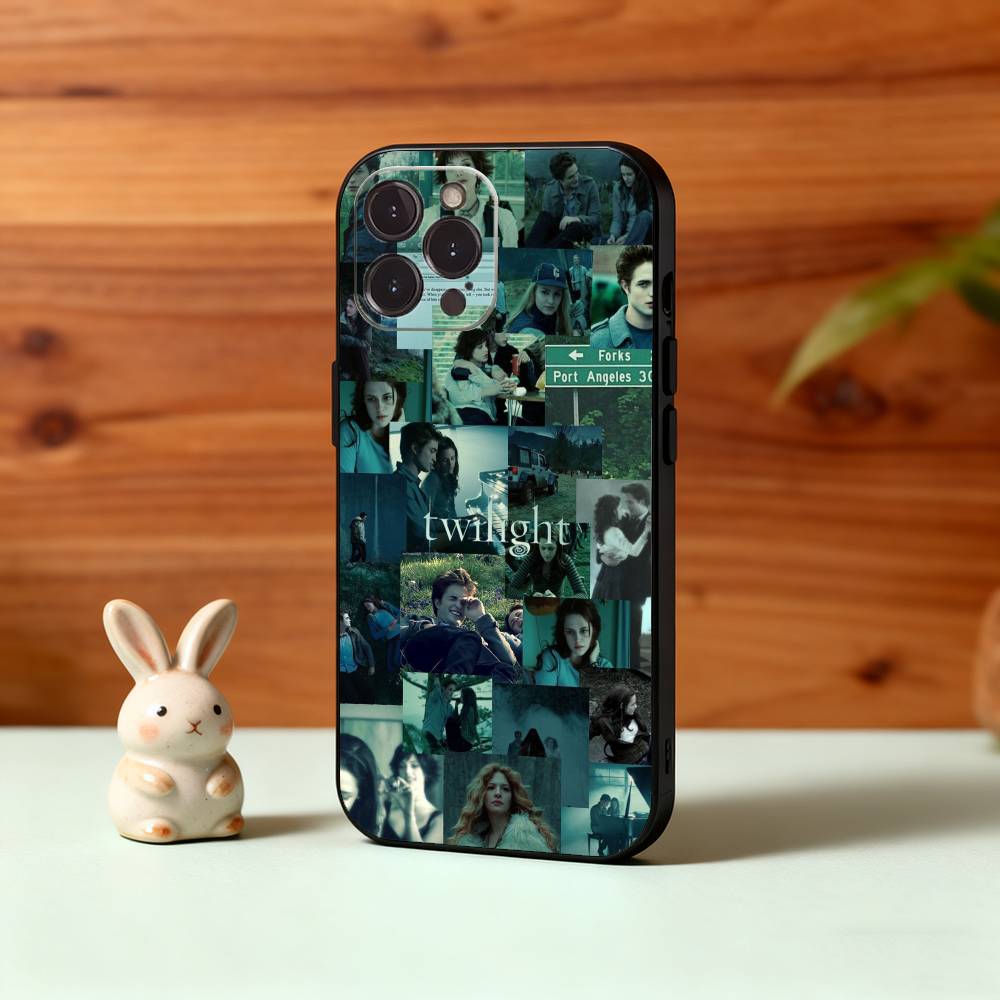 Чехол для телефона серии T-Twilight для iPhone 17, 16, 15, 14, 13, 12 Plus, Pro Max, XS, 5G, мягкий силиконовый, черный