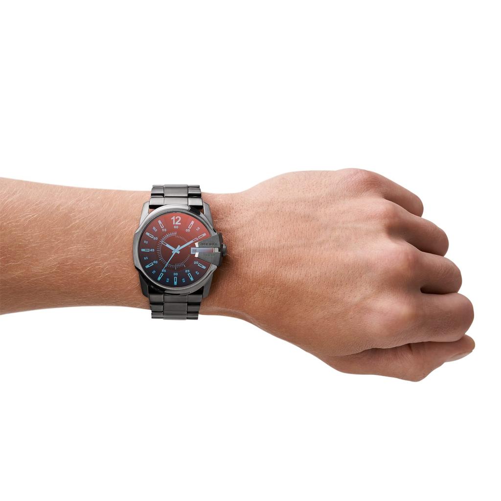 Часы Diesel Master Chief из нержавеющей стали с тремя стрелками, цвет Gunmetal, цвет Gunmetal, мужские, Master Chief (Модель DZ1965), Переливающийся, Размер,