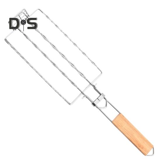 Сетка для барбекю из колбасы, нержавеющая сталь 304, стойка для гриля для кукурузы, складной портативный инструмент для барбекю, легко чистящаяся сетка для барбекю, инструмент для приготовления пищи на открытом воздухе