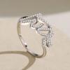 Tancise Classic 925 Sterling Silver  Zircon Ring Ladies Jewelry Wedding Promise Party Gift