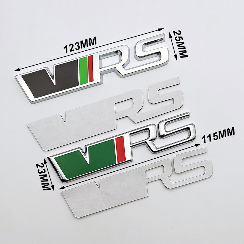 3D Metal Logo VRS Emblem Letters CarTrunk Badge Decal For Skoda Fabia Kodiaq MK2 MK3 A7 A5 2 3 Octavia VRS Stikcer Accessories