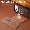 Чехол-книжка для iPhone 17 Pro с отделением для карт: Магнитный, Беспроводная зарядка, Подставка «два в одном», Кожа с цветными блоками.