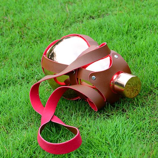 Бутылка-тыква 1500 мл, нержавеющая сталь, чайник-тыква, большая вместимость, спортивная дорожная бутылка для спортзала, в китайском ретро-стиле