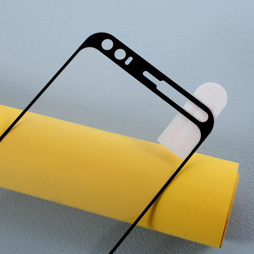 Шелкография Закаленное стекло Полноразмерная защитная пленка для экрана (Полный клей) для Google Pixel 4