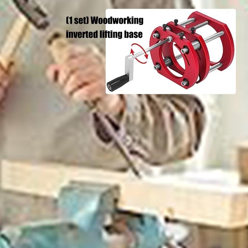 4Clamp Router Base For Compact Woodworking Machines Crank Handle Controlled Height Adjustment System Not Easy to Fall