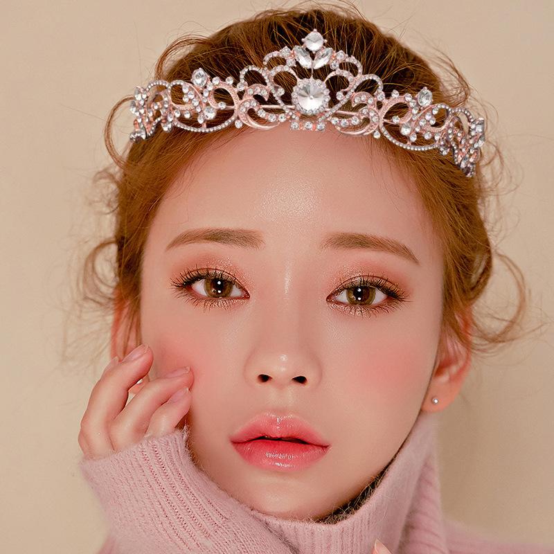 Модный головной убор невесты и подружки невесты с бриллиантовой короной, аксессуары для волос богини красоты, корона для волос и повязка на голову