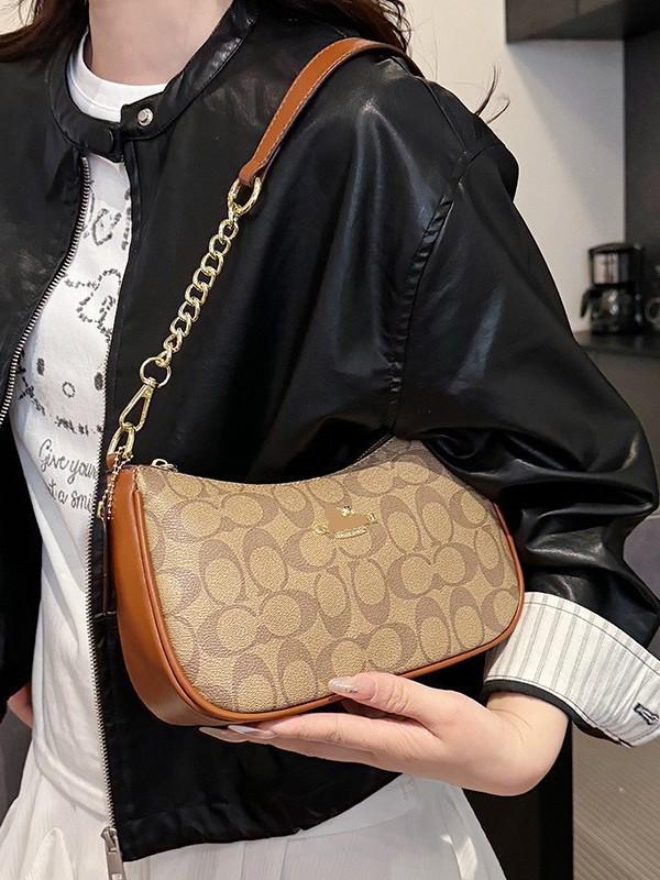 Letter Print Chain Dumpling Bag: Versatile 25cm Fashion Shoulder & Crossbody Handbag