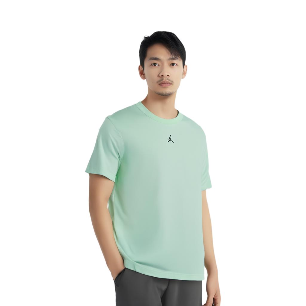 Jordan T Shirts Men's Mint Crew Neck Moderate Straight Fit FN5830-353