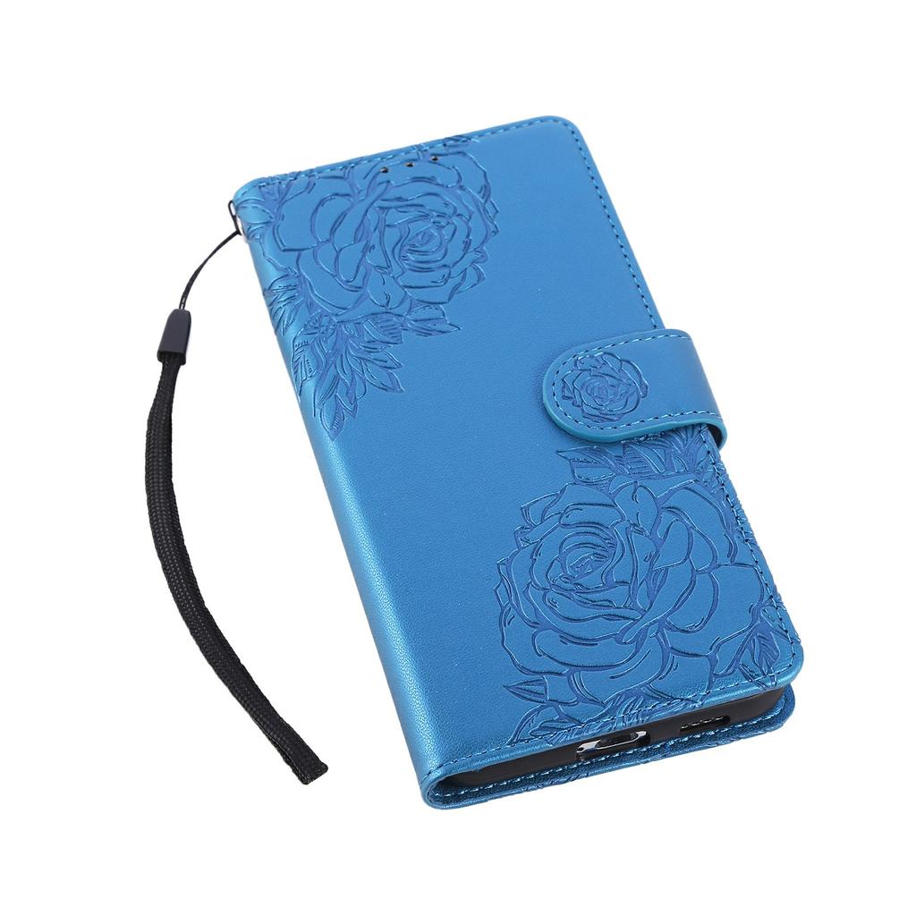 Чехол для Samsung Galaxy S22+ 5G в виде кошелька из искусственной кожи с рисунком розы и 3 отделениями для карт