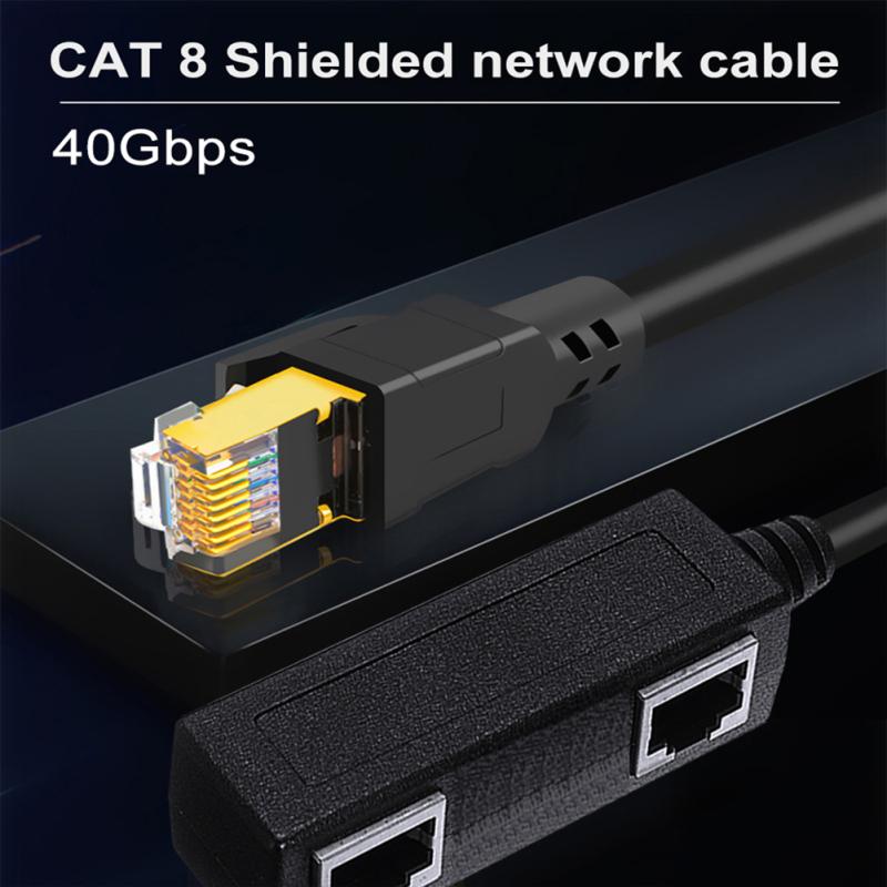 RJ45 Кабель-разветвитель Ethernet RJ45 1 штекерный порт на 2 гнездовых порта Lan Ethernet Сетевой адаптер-сплиттер