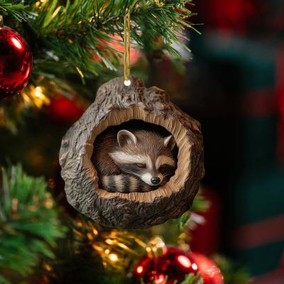 Подвеска на елку, акриловое украшение с шнурком для подвешивания, легко установить, очаровательная форма животного, праздничное украшение