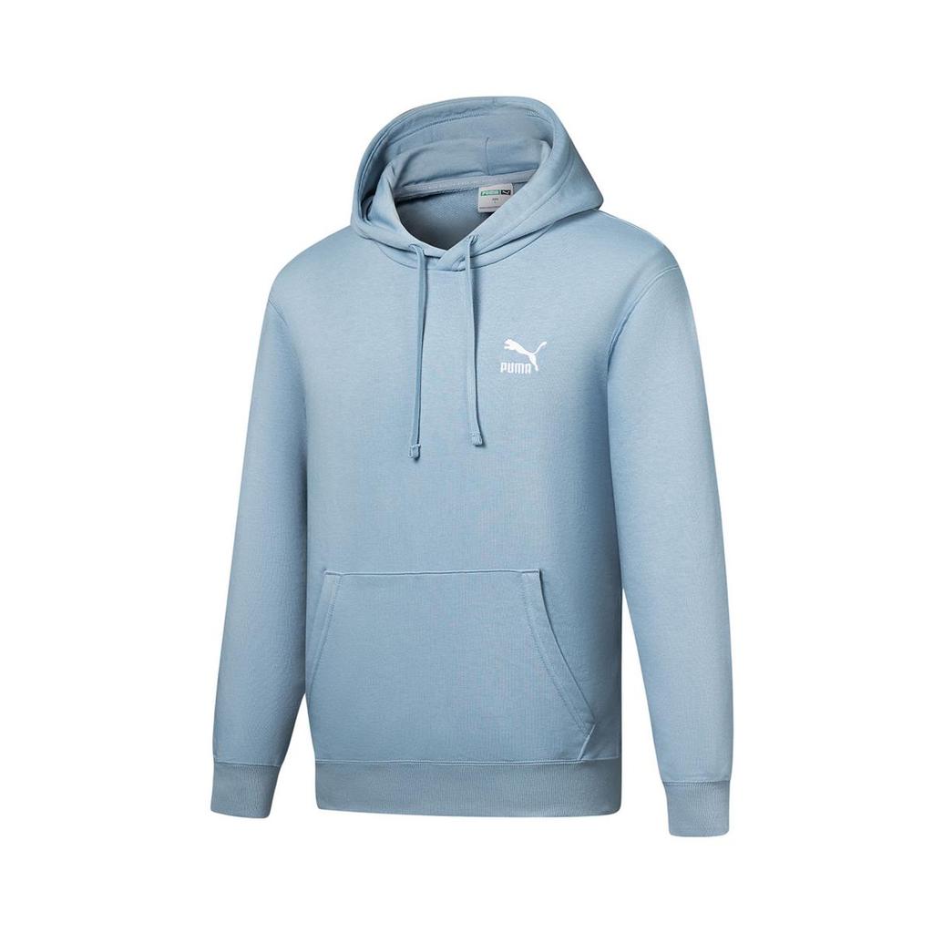 Puma Однотонный свитер с капюшоном и длинным рукавом, мужская толстовка, синяя 537849-79
