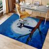 Pete Cat Polyester Carpet, Soft Indoor Mat for Office Chair, Living Room, Computer Desk - Decorative Home Office Rug Design