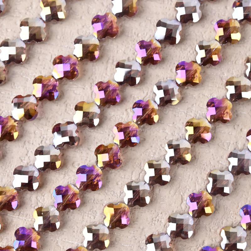 Гальванизированный четырехлистный клевер шерпа бисерные аксессуары для изготовления ожерелий своими руками