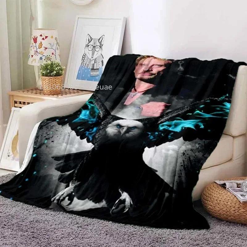 Rock Star Johnny Hallyday Flannel Blanket Rock'n Roll Soft Cover Lightweight Warm Plush Bed Sofa Chair Blanket