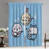 Anti-mosquito Curtains for Camera Chiikawaes Curtains Child Room Halloween Decoration Shades Window Curtain for Room 2 Panel