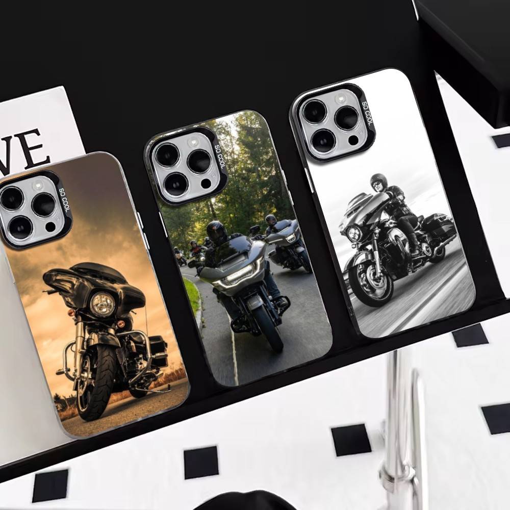 Street Glide Чехол для телефона для iPhone 17,16,15,14,13,12,11 Plus,Pro Max,XS,Разноцветный Серебристый Черный Чехол