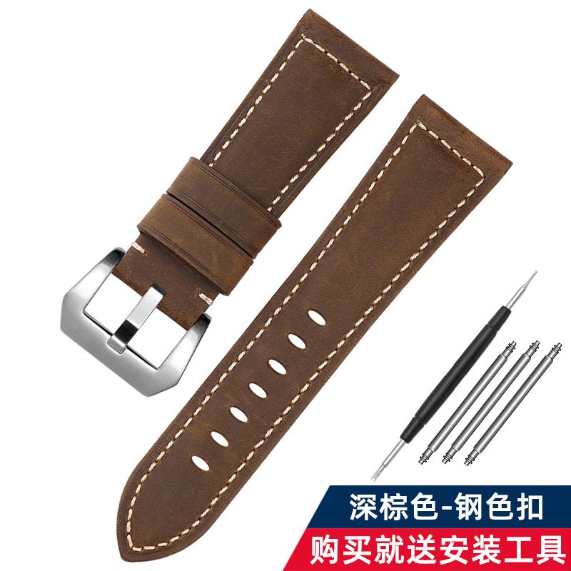 Для Casio Swordfish EFV-540 303 EFB-670 MDV-106 MDV-107 Винтажный кожаный ремешок для часов 22 мм MTP1303/1374/1375/VD01 Мужской кожаный ремешок 22 мм