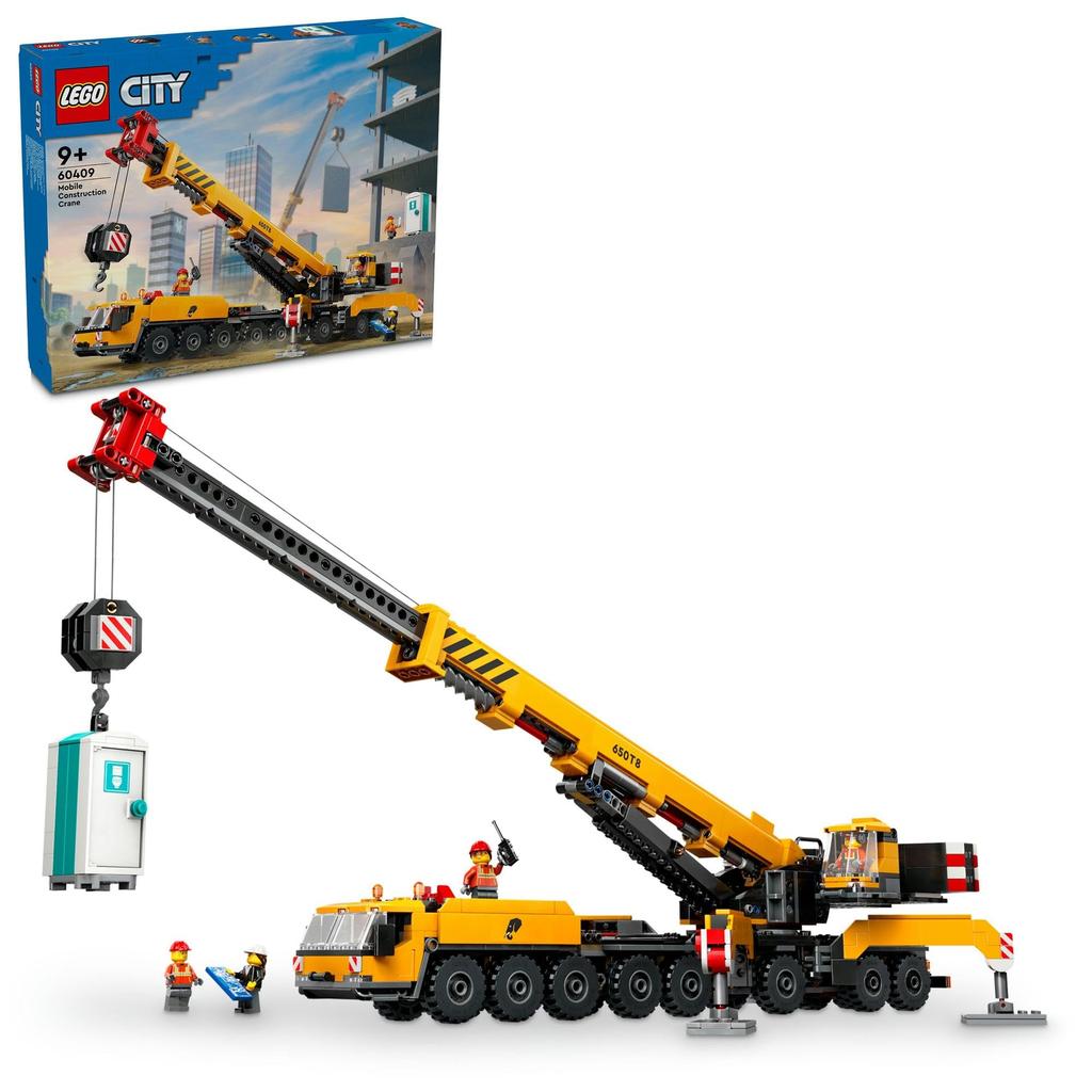 LEGO City Yellow Crane Truck Toy Present Birthday Block Christmas Boys Girls Children 9 Years Old 10 Years Old 11 Years Old Elementary School Student