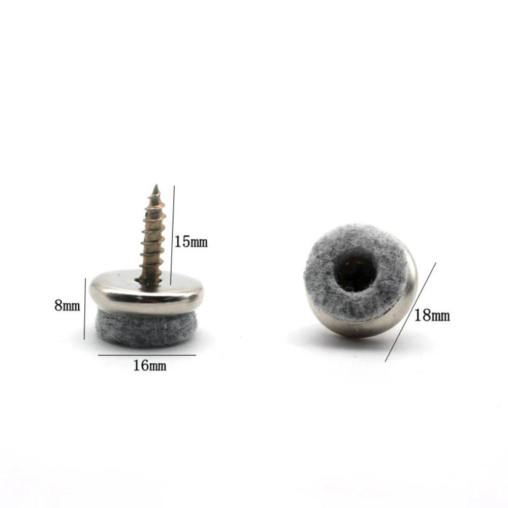 10pcs/set Metal Anti-slip Mat Round Shape Floor Protectors Feet Legs Pads Household Chair Fittings