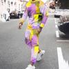Autumn Men's Oversized Long Sleeve T-shirt Pants 2 Piece Sets Casual Tracksuit 3d Print Trousers Suits Tshirt  Sweatpants Outfit