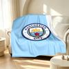 Manchester City FC Pattern Blanket for Home Decoration, Bed, Sofa, Car Travel, Camping, Suitable for All Seasons, Birthday Christmas Gift