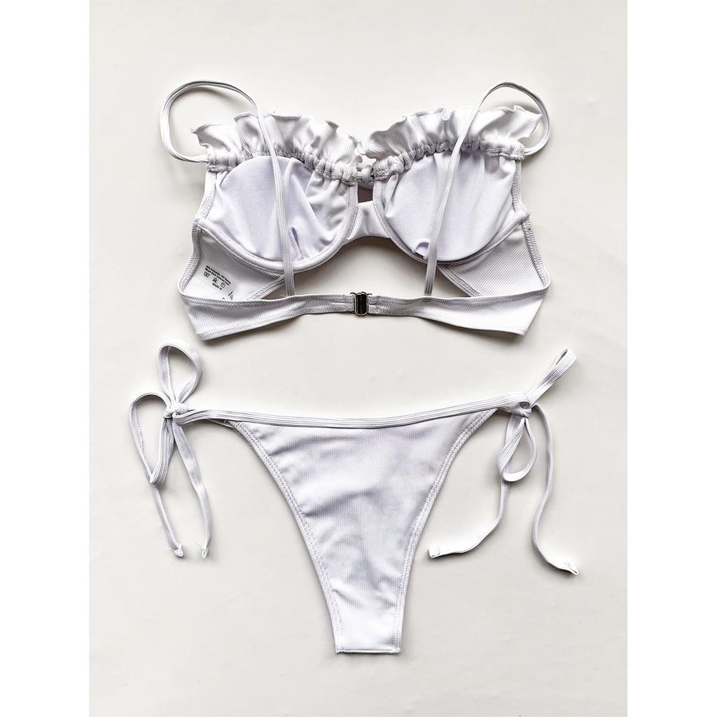 Женское бикини Push Up 5 цветов Купальник Женский купальник Сексуальный комплект бикини с рюшами Biquini Micro Biquini Купальный костюм Купальный костюм