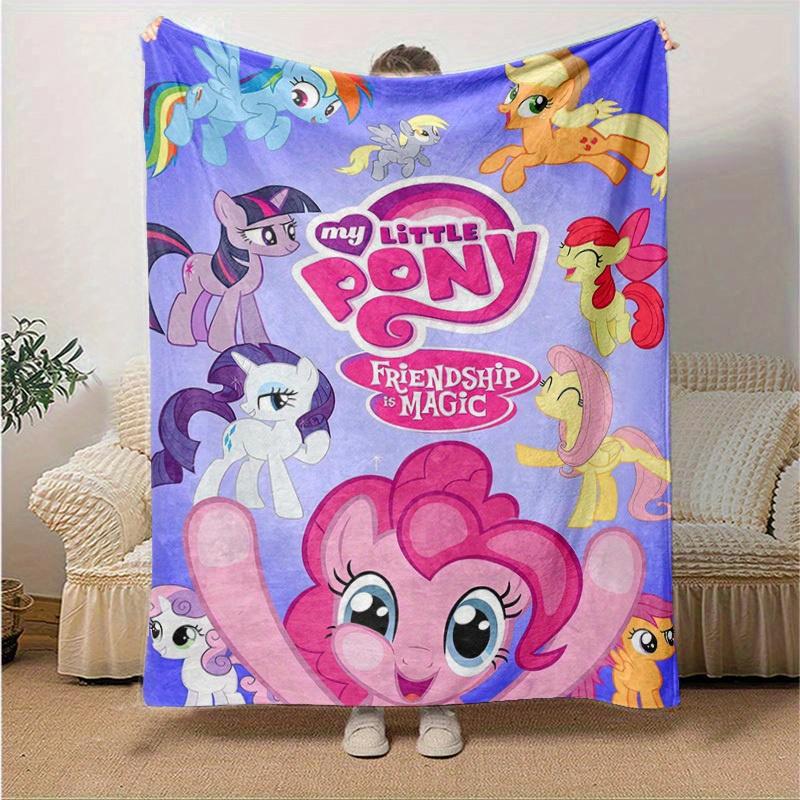 1 шт., "My Little Pony Дружба — это чудо" Плед, Покрывало для Домашнего Декора, Чехол на Диван, Для Использования на Открытом Воздухе, Путешествий, Кемпинга, Автомобиля, Пляжа, Офиса, Сна, Подарок