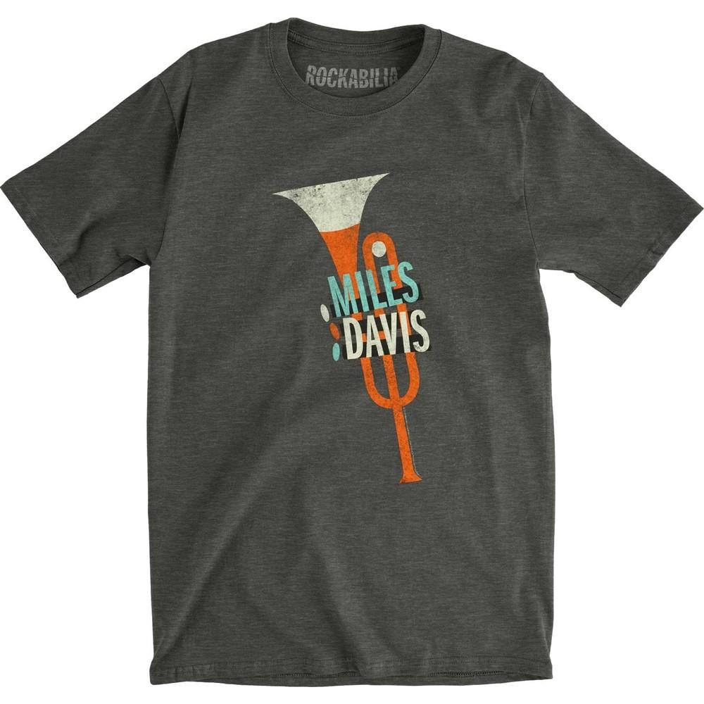 Мужская футболка Miles Davis Miles' Trumpet Slim Fit X Вересково-угольный