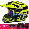 Youth Off-Road Full Face Helmet With 100% Goggles Gloves Mask Bike Karting