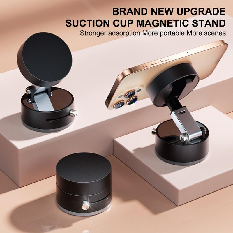 Double Sided Suction Cup Magnetic Phone Holder Car Mount Folding Storage Vacuum Suction Phone Holder For iphone HUAWEI Samsung