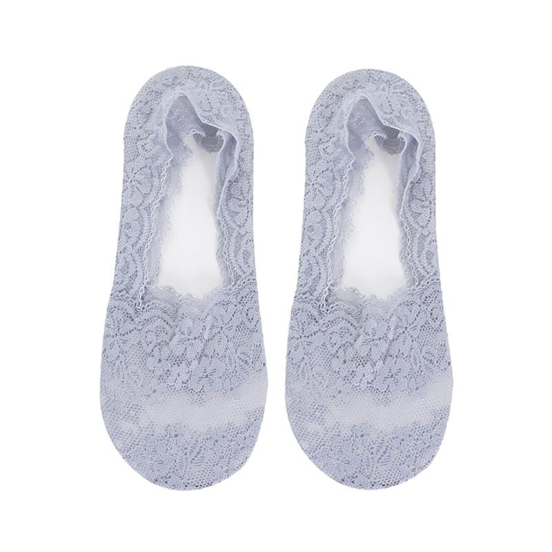 1/3 пары женских невидимых хлопковых подошв, нескользящие тапочки, носки-лодочки для девочек, летние носки из силикагеля с вишневым цветочным узором и кружевом