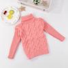2T-10T Pure Color Spring Boy Girl Kid Thick Knitted Bottoming Turtleneck Shirts Solid High Collar Pullover Sweater