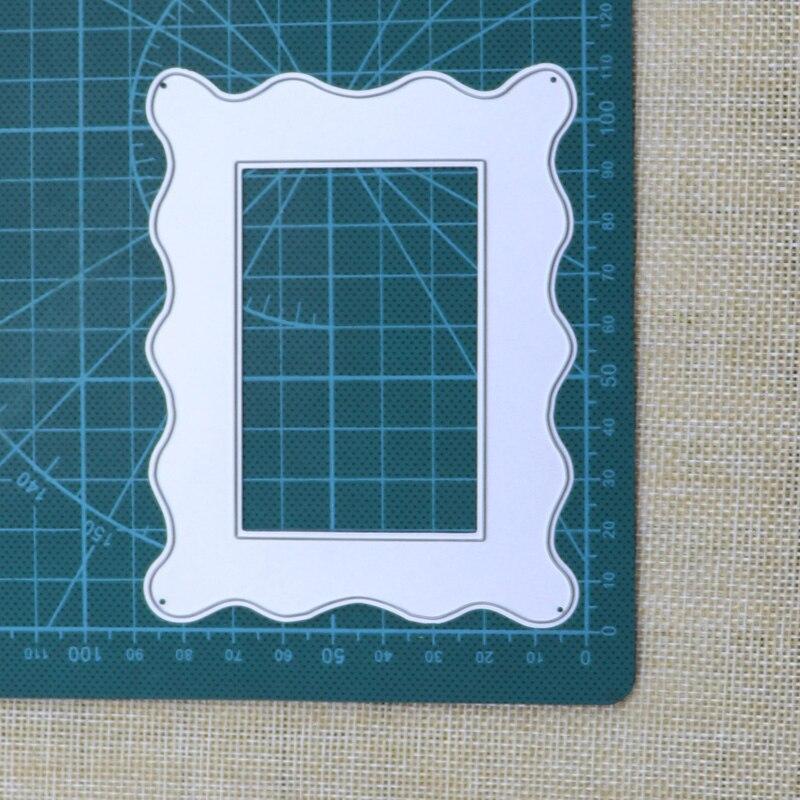 Кружевная прямоугольная рамка Металлические штампы для резки Скрапбукинг Ремесло Тиснение Фотоальбом Высечка