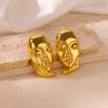 Серьги-пусеты из нержавеющей стали для лица и щеки для женщин, золотого цвета, забавные панк-серьги, эстетичный дизайн, циркон, аксессуары для вечеринок