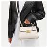 Coach Элиза 27 классическая овальная защелка для пресбиопии, поворотная пряжка, сумка через плечо на плечо из коровьей кожи, большого размера, женская, цвет меловой белый