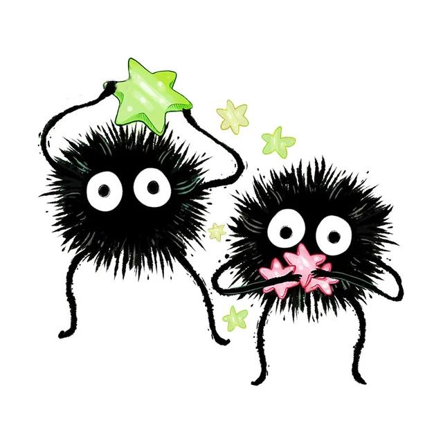 Cute Soot Spirits Spirited Away Car Stickers Waterproof Simple Decals