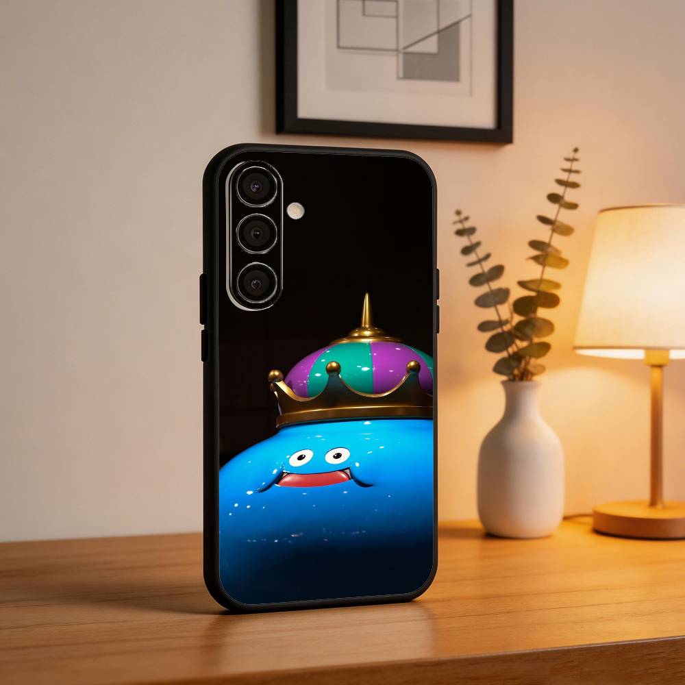 D-Dragon Quest S-слизь Чехол для телефона Samsung A73,72,71,53,52,51,22,91,80, Мягкий черный чехол