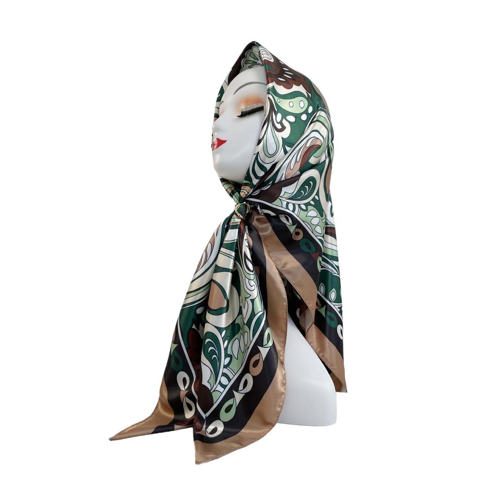 Ladies Silk Scarf Large Square Scarf 90cm Cashew Printed Headband New Silk Satin Shawl Scarf