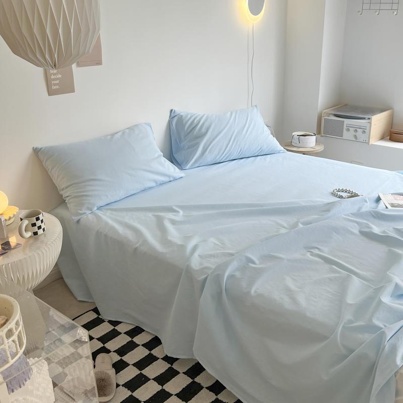 Однотонная клетчатая простыня, одна штука, мягкая, приятная для кожи, утолщенная, против скатывания, постельное белье
