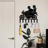 1pc Wall Couple Motorcycle Metal Key Hangers - Decorative Wall Hooks, Easy-to-Install Key Holder for Office & Home Decor