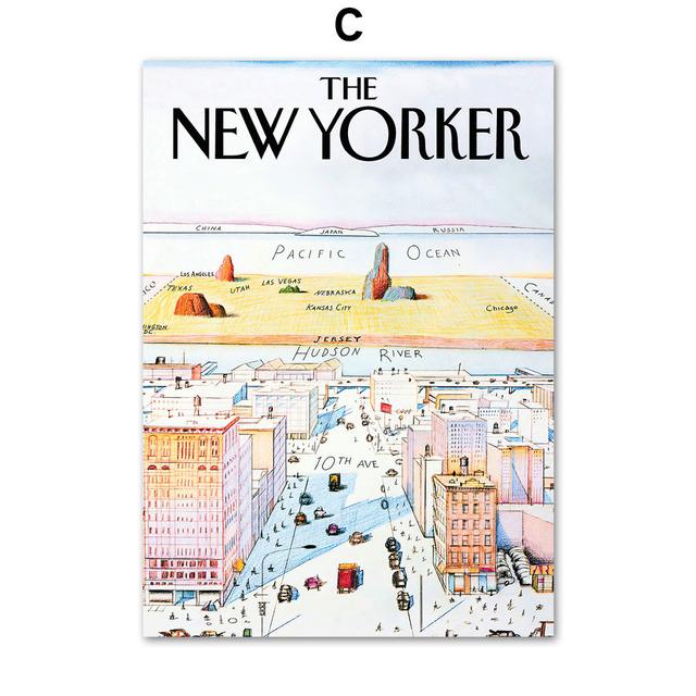 Акварель Нью-Йоркский пейзаж с цитатами, настенная живопись на холсте, плакаты на скандинавскую тему и принты, настенные панно для декора гостиной