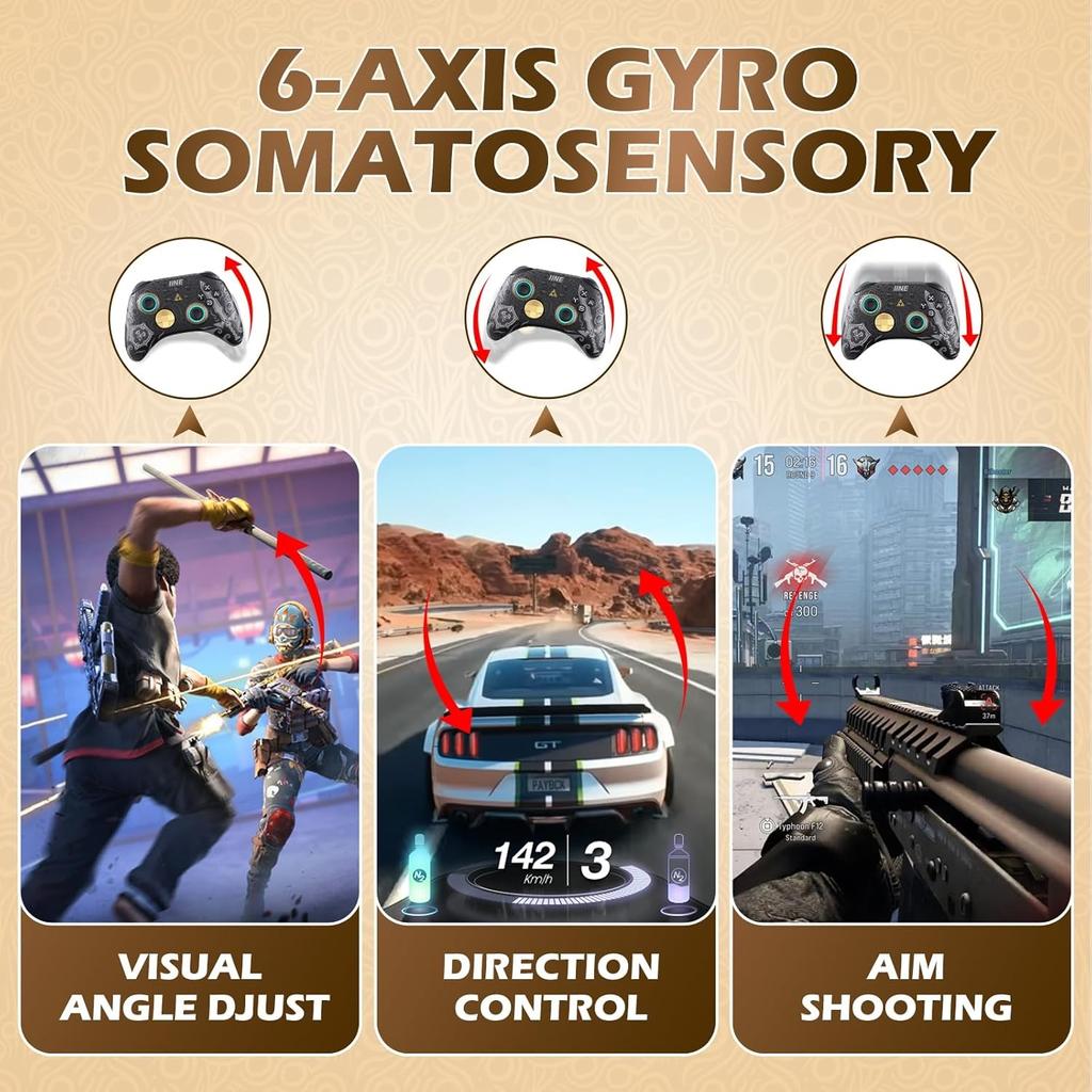 Беспроводной профессиональный контроллер для Nintendo Switch/Lite/OLED, геймпад с разъемом для гарнитуры/RGB-подсветка/настройки макросов/пробуждение/турбо/регулируемая вибрация с двумя двигателями