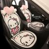 Летний универсальный чехол на автомобильное сиденье Hello Kitty, дышащий, милый, мультяшный кот в шляпе, подушка на сиденье для автомобиля, для девочек